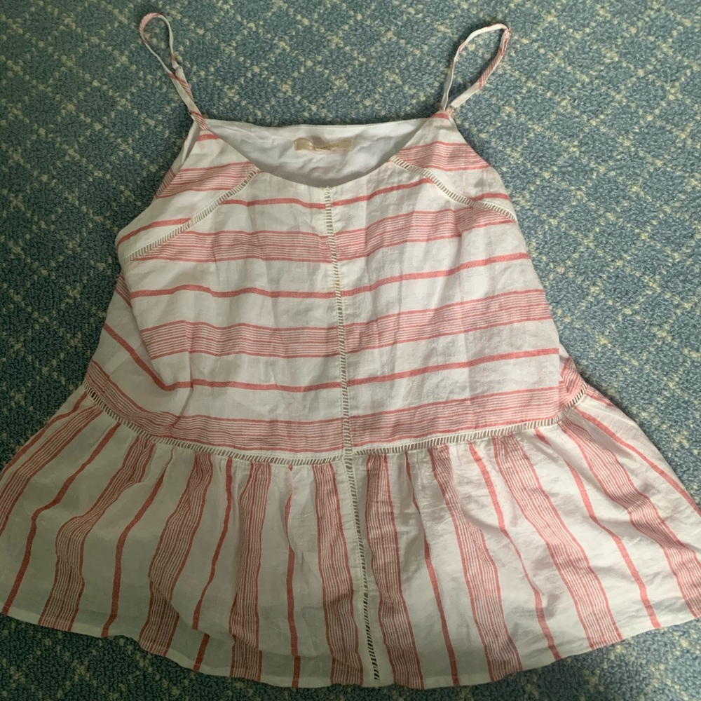 Pink and white top